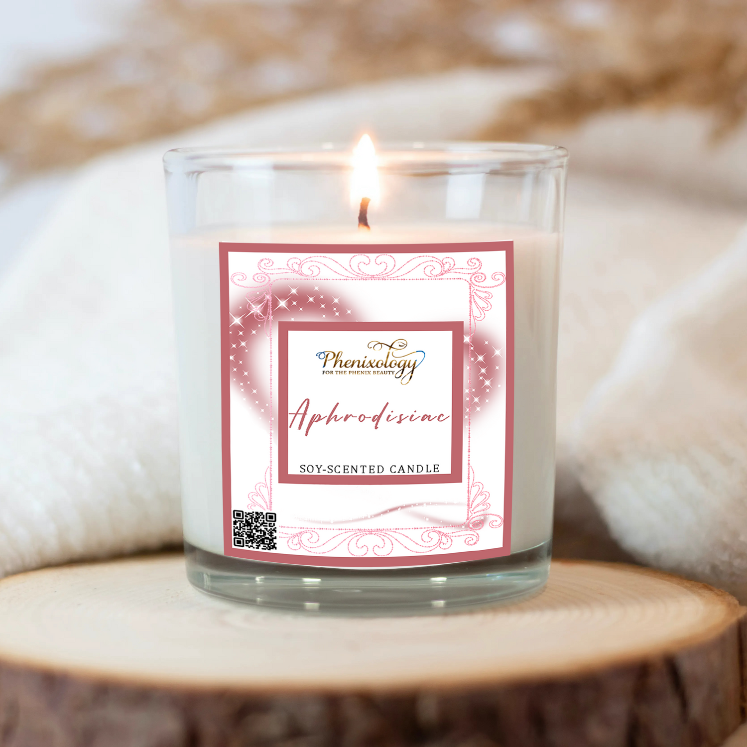 Aphrodisiac Soy Candle – Fruity Floral Scent Long-Lasting Burn