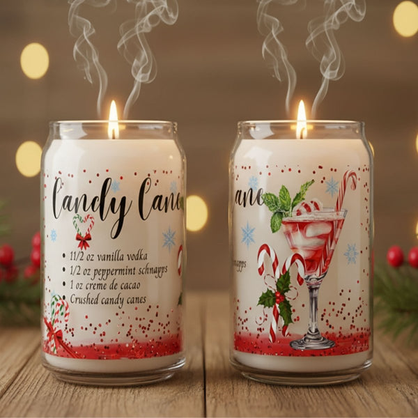 Candy Cane Soy Candle - Phenixology Bath & Body