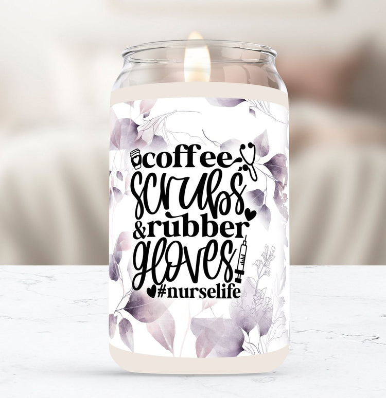 Coffee, Scrubs & Rubber Gloves Soy Candle - Phenixology Bath & Body