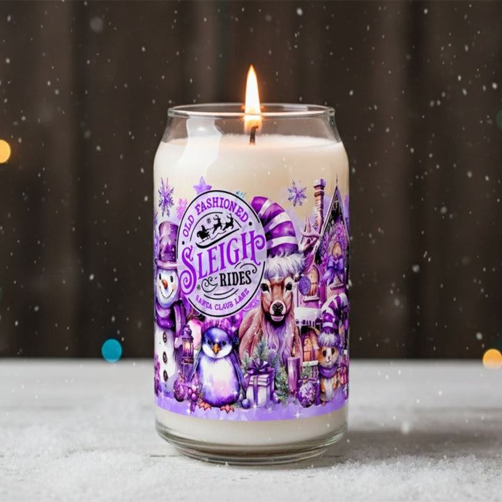 Cozy Christmas Truck & Cabin Scene Holiday Candles - Phenixology Bath & Body