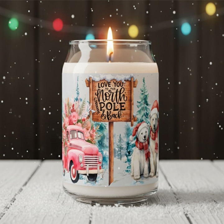 Cozy Christmas Truck & Cabin Scene Holiday Candles - Phenixology Bath & Body