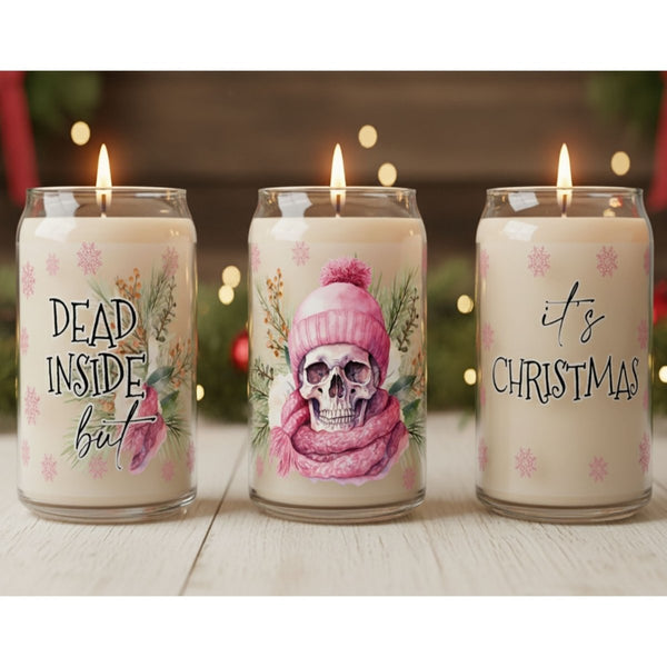 Dead Inside but It's Christmas Soy Candle - Phenixology Bath & Body