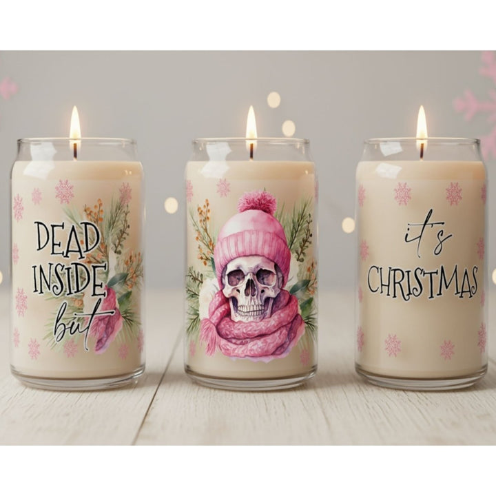 Dead Inside but It's Christmas Soy Candle - Phenixology Bath & Body
