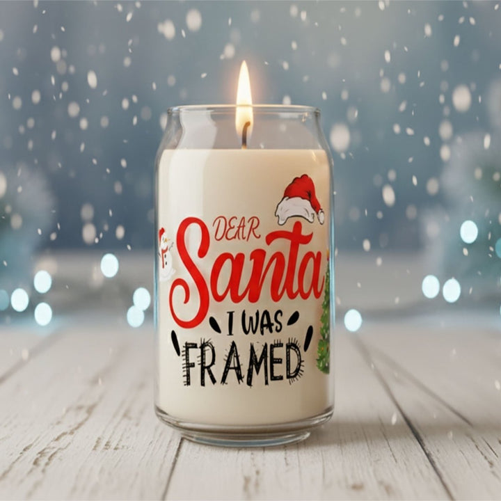 Dear Santa, I Was Framed Soy Candle - Phenixology Bath & Body