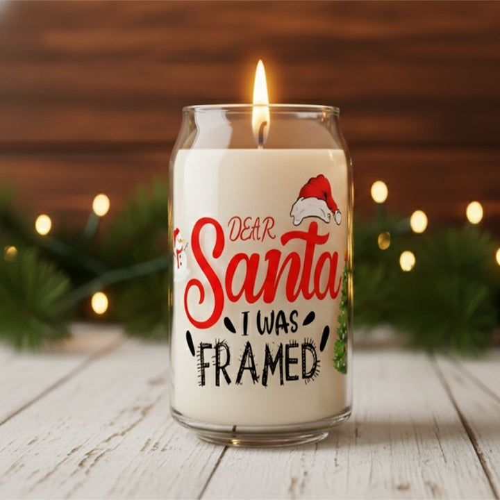 Dear Santa, I Was Framed Soy Candle - Phenixology Bath & Body