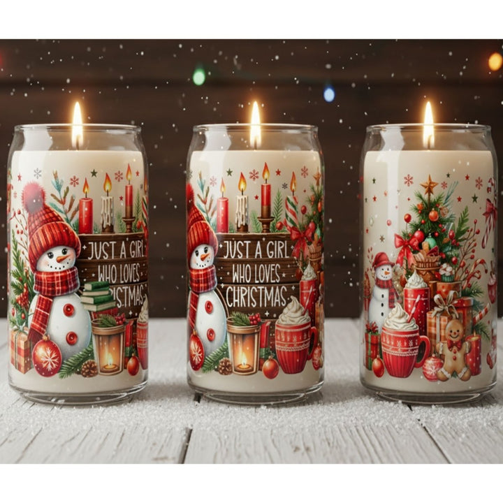 Just a Girl Who Loves Christmas Soy Candle - Phenixology Bath & Body