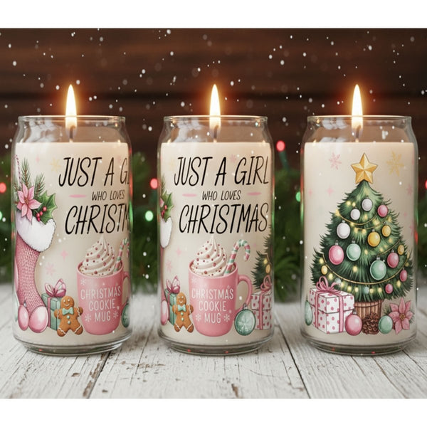 Just a Girl Who Loves Christmas Soy Candle - Phenixology Bath & Body
