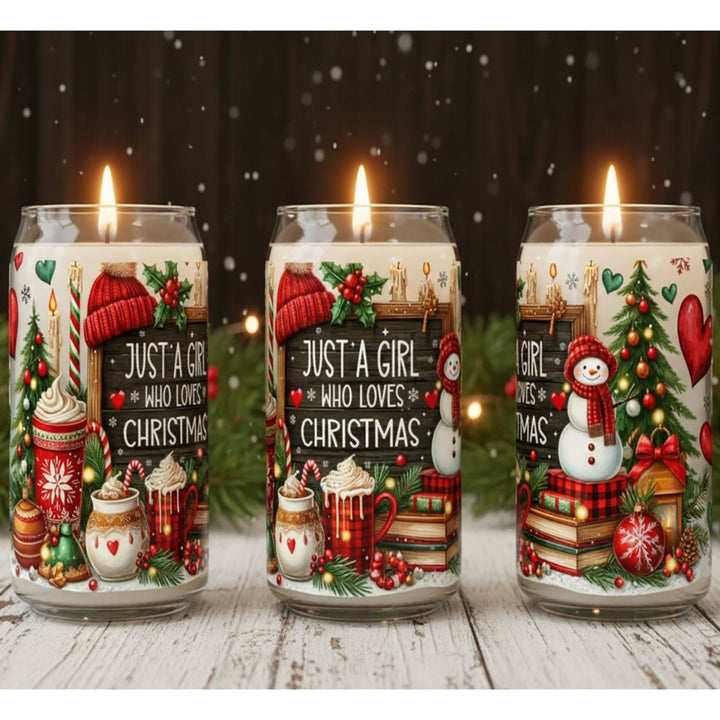 Just a Girl Who Loves Christmas Soy Candle - Phenixology Bath & Body