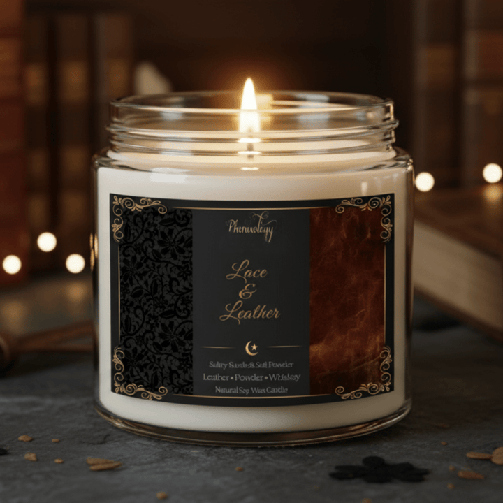 Lace & Leather Soy Candle - Phenixology Bath & Body