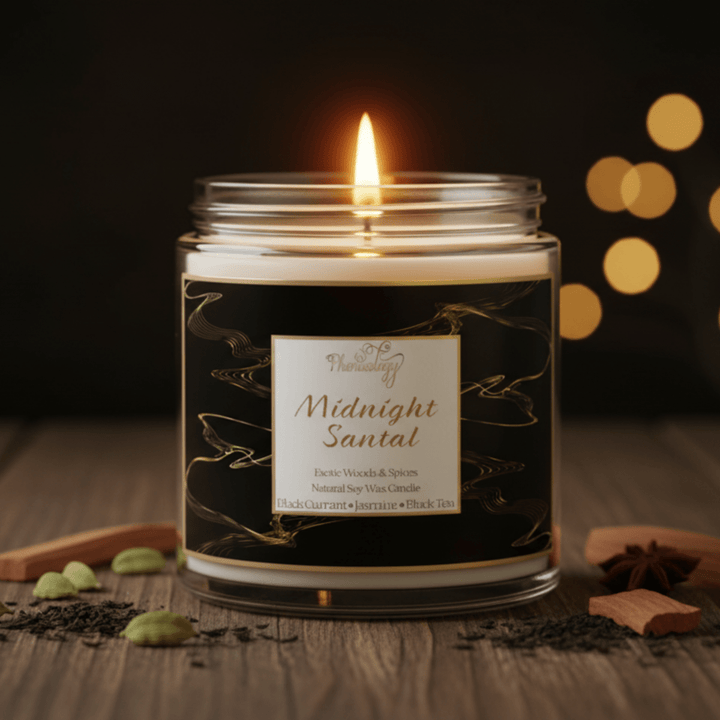 Midnight Santal Soy Candle - Phenixology Bath & Body