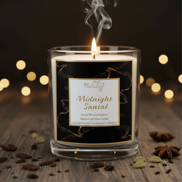 Midnight Santal Soy Candle - Phenixology Bath & Body