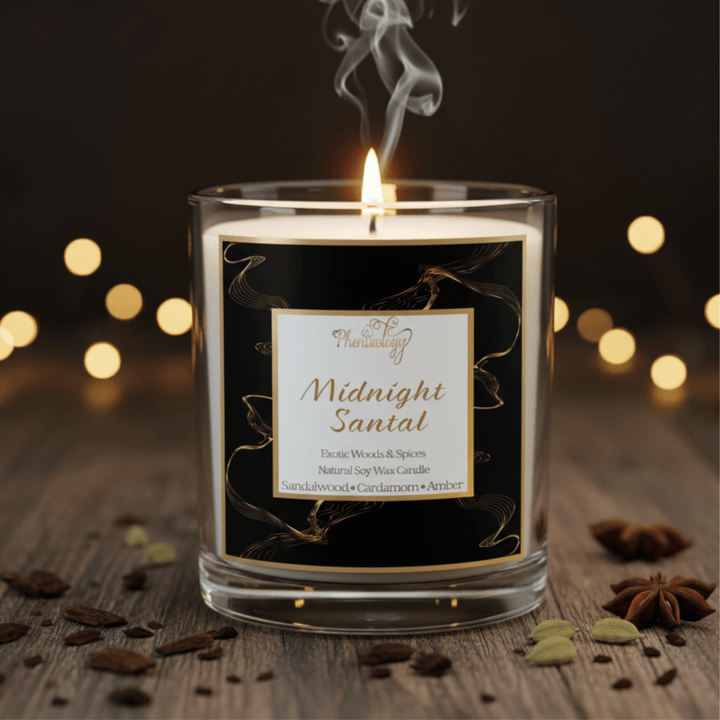Midnight Santal Soy Candle - Phenixology Bath & Body