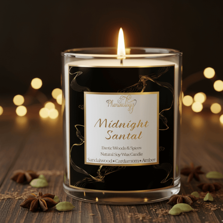 Midnight Santal Soy Candle - Phenixology Bath & Body