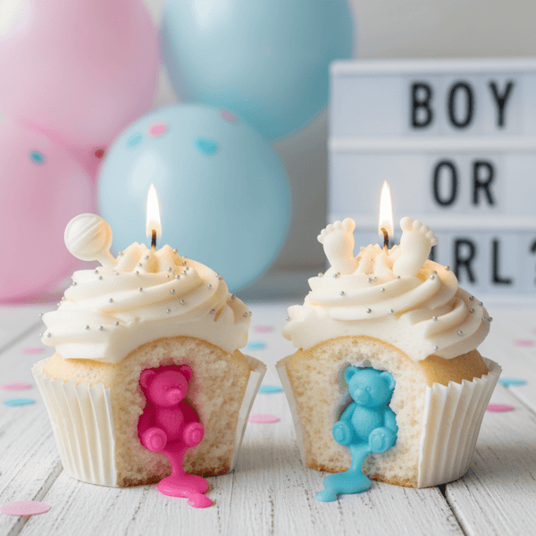 Mini Cupcake Reveal Candle Party Favors - Phenixology Bath & Body