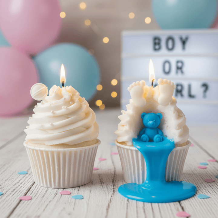 Mini Cupcake Reveal Candle Party Favors - Phenixology Bath & Body