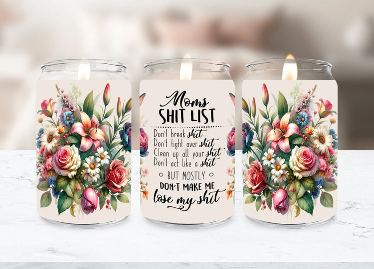 Moms Shit List Soy Candle - Phenixology Bath & Body