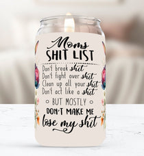 Moms Shit List Soy Candle - Phenixology Bath & Body