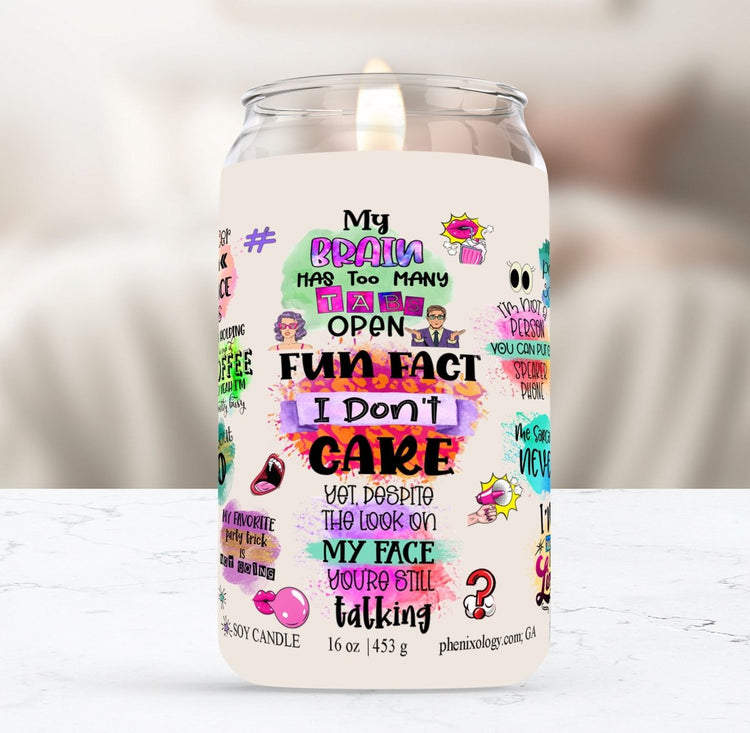 My Brain Has Too Many Tabs Open Soy Candle - Phenixology Bath & Body