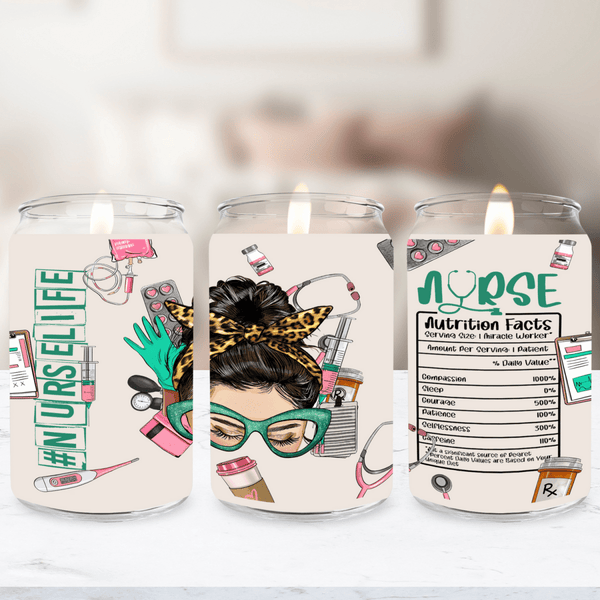 Nurse Nutrition Facts Soy Candle - Phenixology Bath & Body