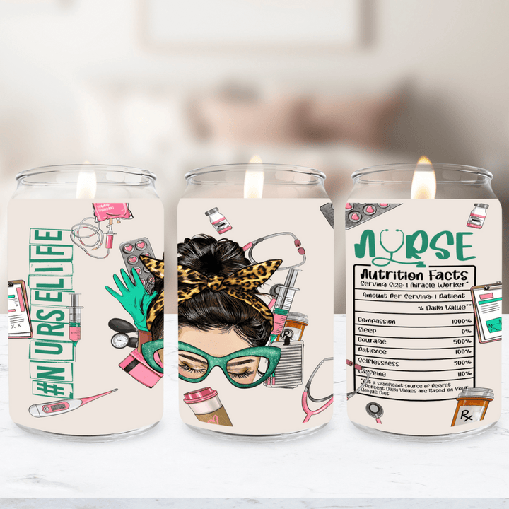 Nurse Nutrition Facts Soy Candle - Phenixology Bath & Body