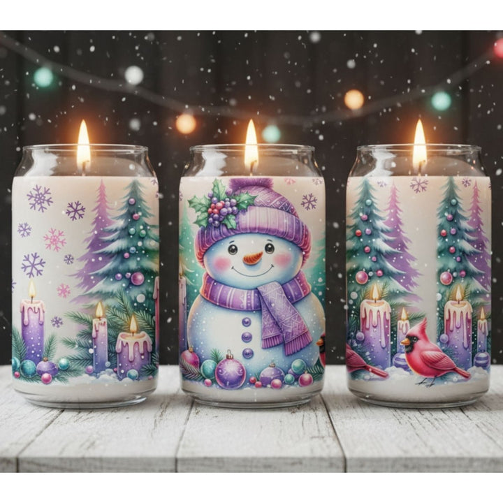 The Pink & Purple Winter Wonderland Soy Candles - Phenixology Bath & Body