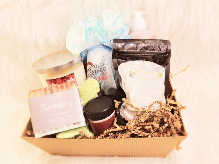 "I Was Told There'd Be Wine" Shower Basket - Phenixology Bath & Body