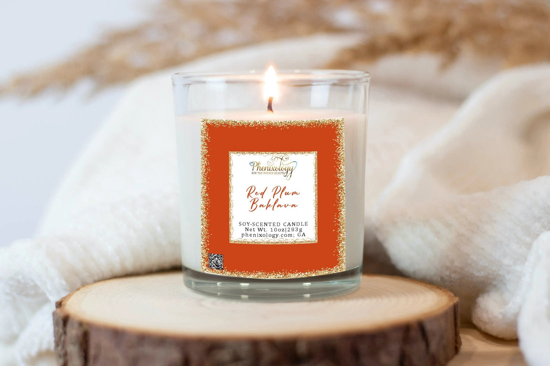 Red Plum Baklava Soy Candle - Phenixology