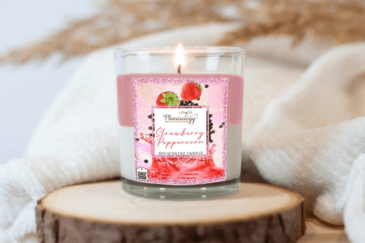 Strawberry Peppercorn Soy Candle - Phenixology