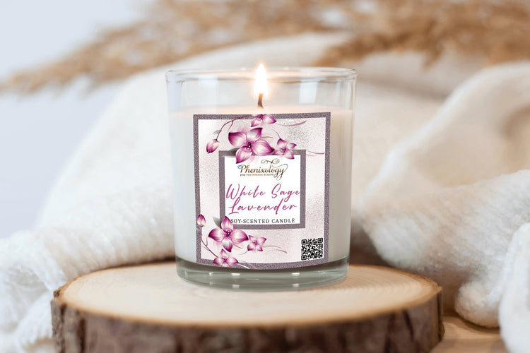 White Sage & Lavender Soy Candle - Phenixology