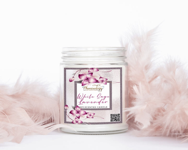 White Sage & Lavender Soy Candle - Phenixology
